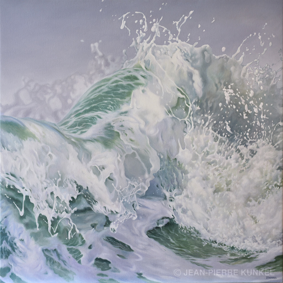 Welle No. 15, Öl auf Leinwand, 110 x 110 cm